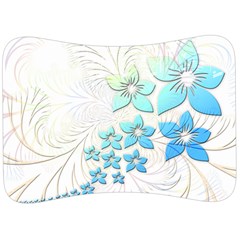 Flowers Background Leaf Leaves Blue Velour Seat Head Rest Cushion