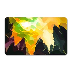 Forest Trees Nature Wood Green Magnet (rectangular) by Pakrebo