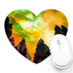 Forest Trees Nature Wood Green Heart Mousepads Front