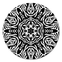 Pattern Star Design Texture Magnet 5  (round) by Pakrebo