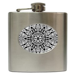 Pattern Star Design Texture Hip Flask (6 Oz)