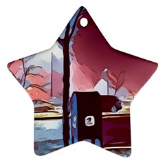 Post Office Mail Mailbox Night Ornament (star) by Pakrebo