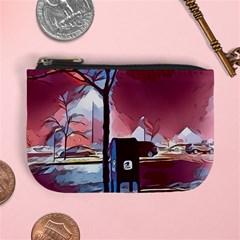 Post Office Mail Mailbox Night Mini Coin Purse by Pakrebo