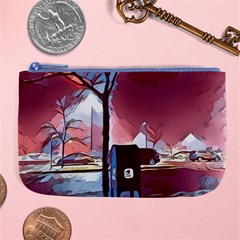 Post Office Mail Mailbox Night Large Coin Purse by Pakrebo