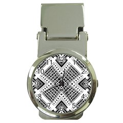 Pattern Tile Repeating Geometric Money Clip Watches by Pakrebo