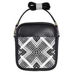 Pattern Tile Repeating Geometric Girls Sling Bag by Pakrebo