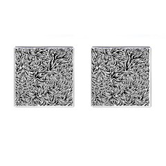 Flames Fire Pattern Digital Art Cufflinks (square) by Pakrebo