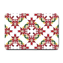 Christmas Wallpaper Background Small Doormat  by Pakrebo