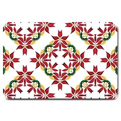 Christmas Wallpaper Background Large Doormat  by Pakrebo