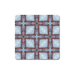 Pattern Cross Geometric Shape Square Magnet by Pakrebo