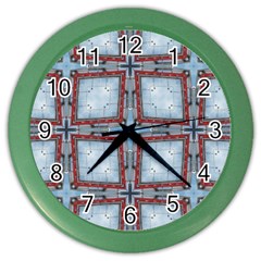 Pattern Cross Geometric Shape Color Wall Clock by Pakrebo