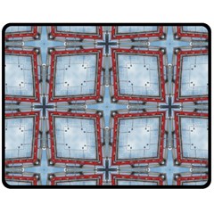 Pattern Cross Geometric Shape Fleece Blanket (medium)  by Pakrebo