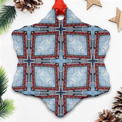 Pattern Cross Geometric Shape Snowflake Ornament (two Sides) by Pakrebo