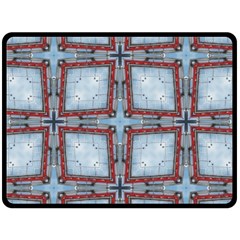 Pattern Cross Geometric Shape Double Sided Fleece Blanket (large)  by Pakrebo