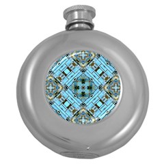 Iphone Background Wallpaper Round Hip Flask (5 oz)