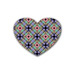 Pattern Wallpaper Background Rubber Coaster (heart)  by Pakrebo