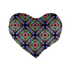 Pattern Wallpaper Background Standard 16  Premium Heart Shape Cushions by Pakrebo