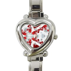 Christmas Background Tile Gifts Heart Italian Charm Watch by Pakrebo