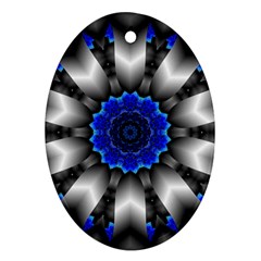 Kaleidoscope Abstract Round Oval Ornament (two Sides) by Pakrebo