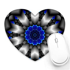 Kaleidoscope Abstract Round Heart Mousepads by Pakrebo