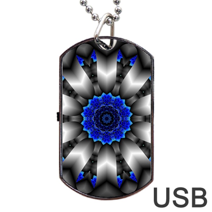 Kaleidoscope Abstract Round Dog Tag USB Flash (One Side)