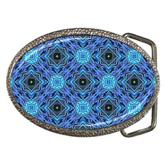 Blue Tile Wallpaper Texture Belt Buckles by Pakrebo