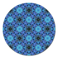 Blue Tile Wallpaper Texture Magnet 5  (round) by Pakrebo