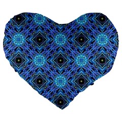 Blue Tile Wallpaper Texture Large 19  Premium Heart Shape Cushions by Pakrebo