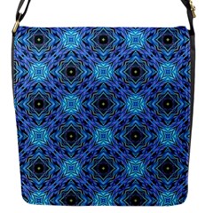 Blue Tile Wallpaper Texture Flap Closure Messenger Bag (s) by Pakrebo