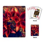 Red Lillies Bloom Flower Plant Playing Cards Single Design Back