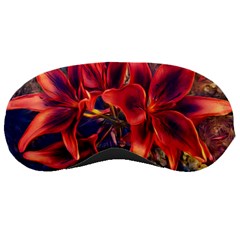 Red Lillies Bloom Flower Plant Sleeping Masks by Pakrebo