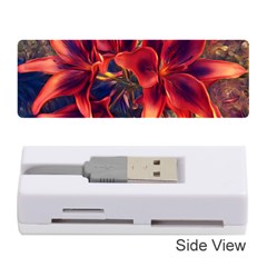 Red Lillies Bloom Flower Plant Memory Card Reader (stick) by Pakrebo