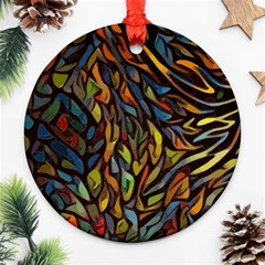 Stained Glass Window Glass Colorful Ornament (round) by Pakrebo