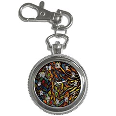 Stained Glass Window Glass Colorful Key Chain Watches by Pakrebo