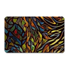 Stained Glass Window Glass Colorful Magnet (rectangular) by Pakrebo