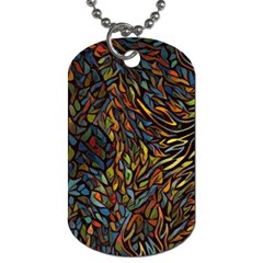 Stained Glass Window Glass Colorful Dog Tag (two Sides) by Pakrebo