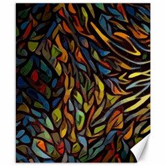 Stained Glass Window Glass Colorful Canvas 8  X 10  by Pakrebo