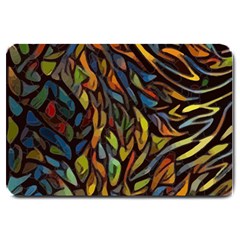 Stained Glass Window Glass Colorful Large Doormat  by Pakrebo