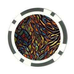 Stained Glass Window Glass Colorful Poker Chip Card Guard by Pakrebo