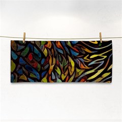 Stained Glass Window Glass Colorful Hand Towel by Pakrebo