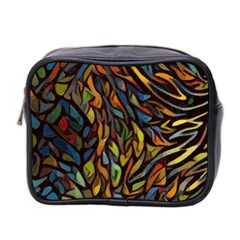 Stained Glass Window Glass Colorful Mini Toiletries Bag (two Sides) by Pakrebo