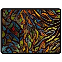 Stained Glass Window Glass Colorful Fleece Blanket (large)  by Pakrebo