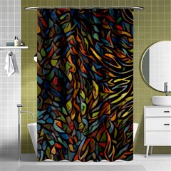 Stained Glass Window Glass Colorful Shower Curtain 48  X 72  (small)  by Pakrebo