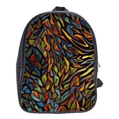 Stained Glass Window Glass Colorful School Bag (xl) by Pakrebo