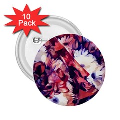 Flowers Bouquets Vintage Pop Art 2.25  Buttons (10 pack) 