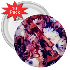 Flowers Bouquets Vintage Pop Art 3  Buttons (10 pack) 