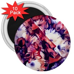 Flowers Bouquets Vintage Pop Art 3  Magnets (10 pack) 