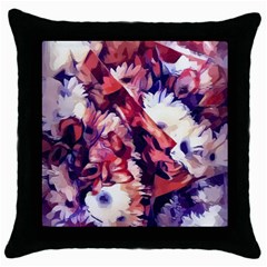 Flowers Bouquets Vintage Pop Art Throw Pillow Case (Black)