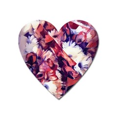 Flowers Bouquets Vintage Pop Art Heart Magnet