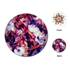 Flowers Bouquets Vintage Pop Art Playing Cards (Round)